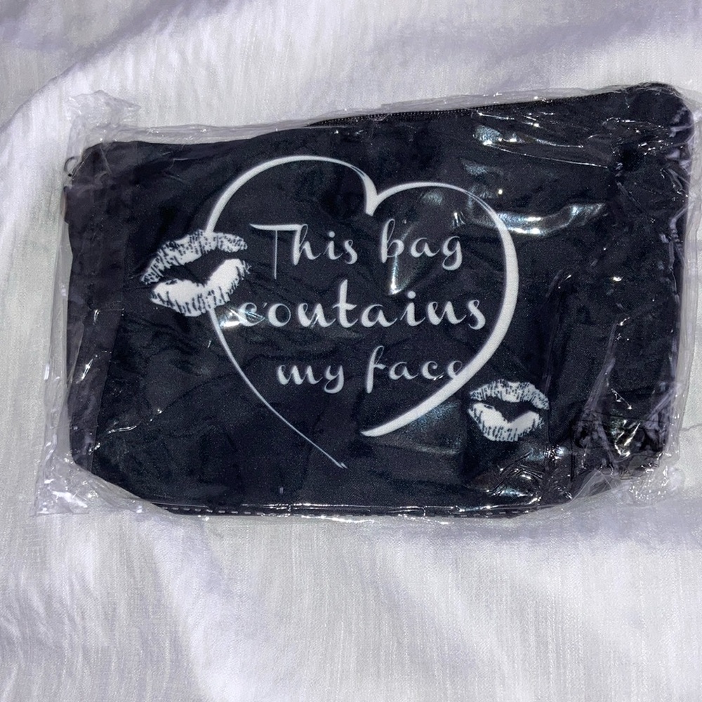 Cosmetic Case Black and White NWOT - Picture 3 of 13
